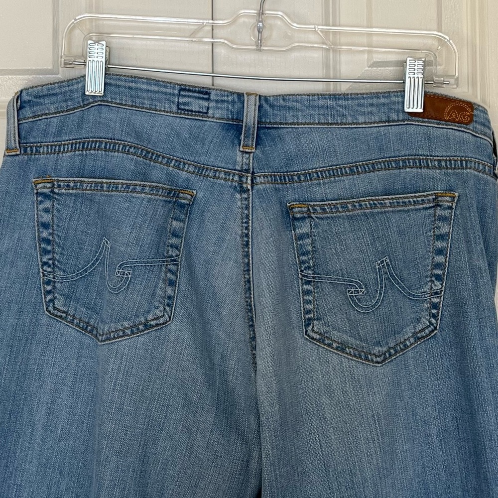 AG The Stevie Slim Straight Jeans Women's Light Wash Size 31 Made In USA Premium - Picture 4 of 8